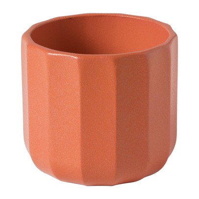 Bloempotje streep - rood - ø7x6.5 cm
