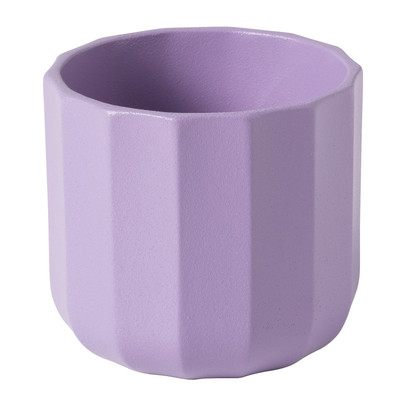 Bloempotje streep - paars - ø7x6.5 cm