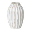 Vaas ribbel - grijs - ø13.5x20 cm