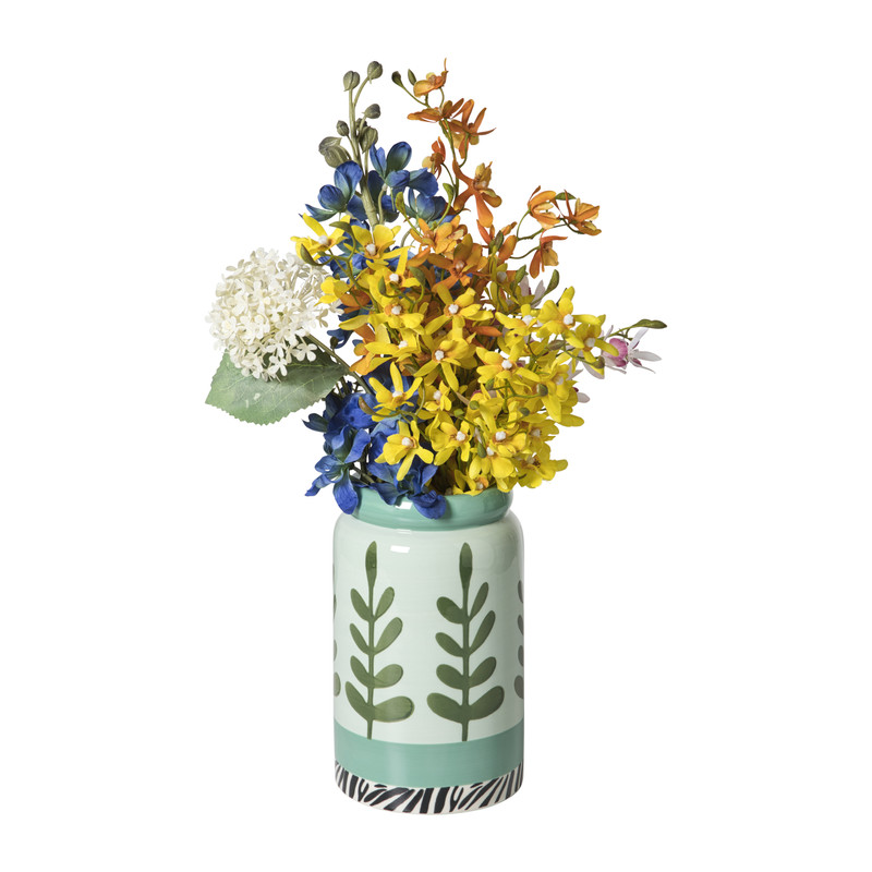 Vaas jolie - groen - ø13x22 cm