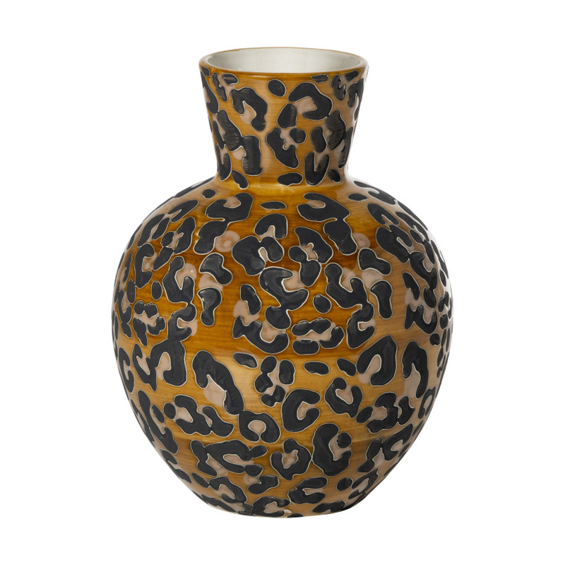 Vaas animal - bruin - ø15.7x20.6 cm