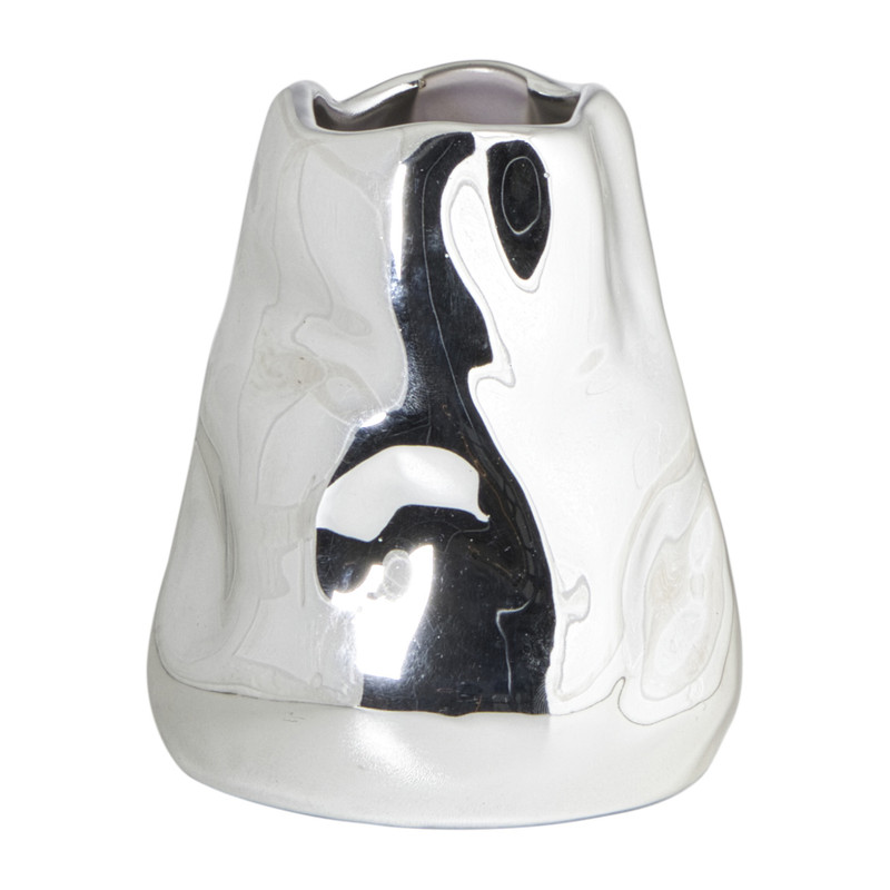 Vaas Emina - zilverkleurig - ø11x12.2 cm