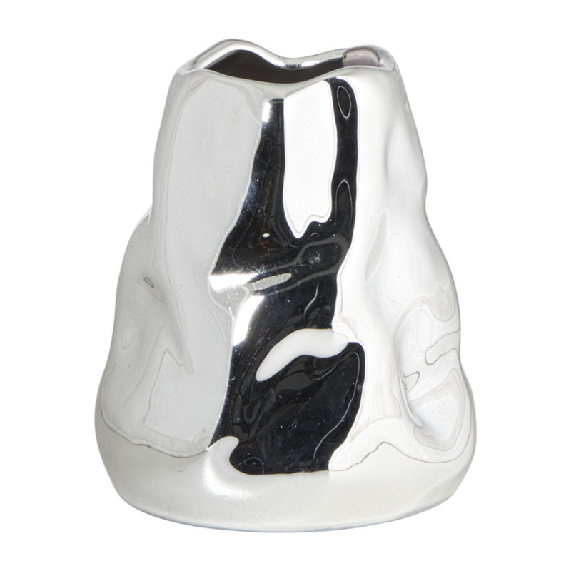 Vaas Emina - zilverkleurig - ø11x12.2 cm