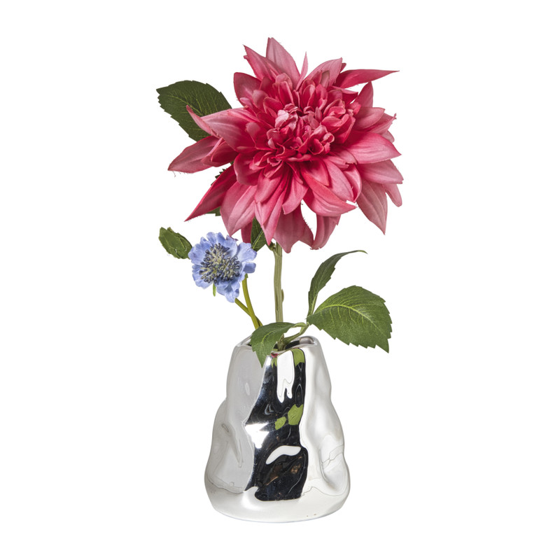 Vaas Emina - zilverkleurig - ø11x12.2 cm