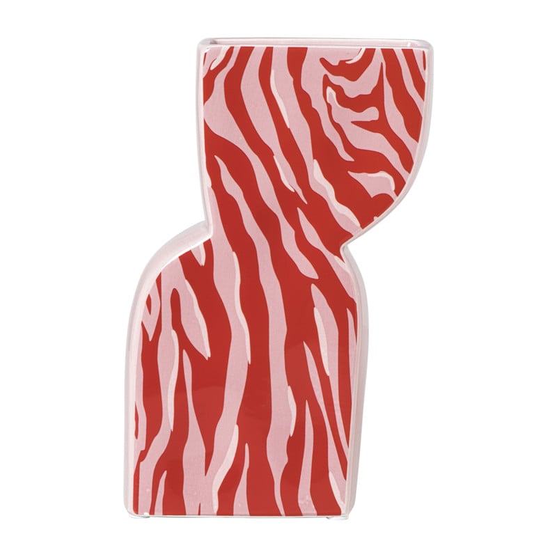 Vaas zebra - roze - 22x14.4x5.2 cm