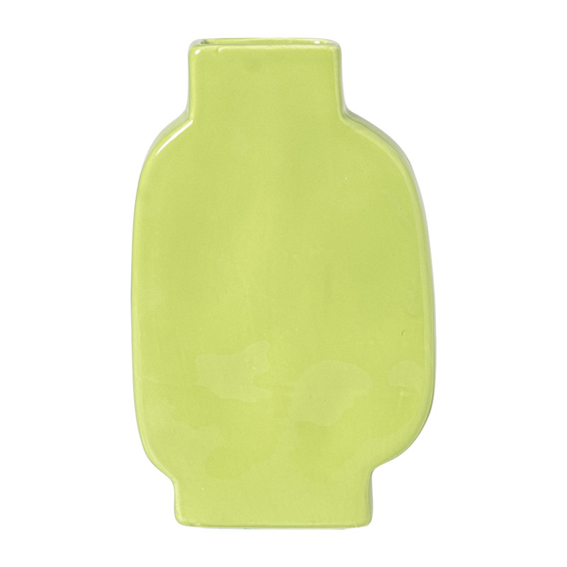 Vaas giraf - oranje/groen - 20.8x13x5.2 cm