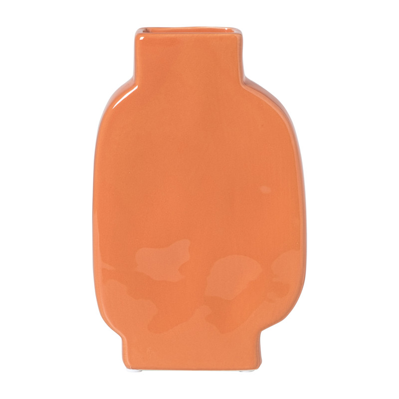 Vaas zebra - rood/oranje - 20.8x13x5.2 cm