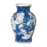 Vaas bloemenprint middel - blauw - ø9.5x15 cm