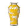 Vaas bloemenprint groot - geel - ø9x17.5 cm