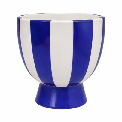 Bloempot keramiek - blauw - ø14.5 cm