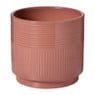 Bloempot lijnen - roze - ø19x17 cm