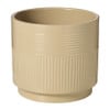 Bloempot lijnen - beige - ø19x17 cm
