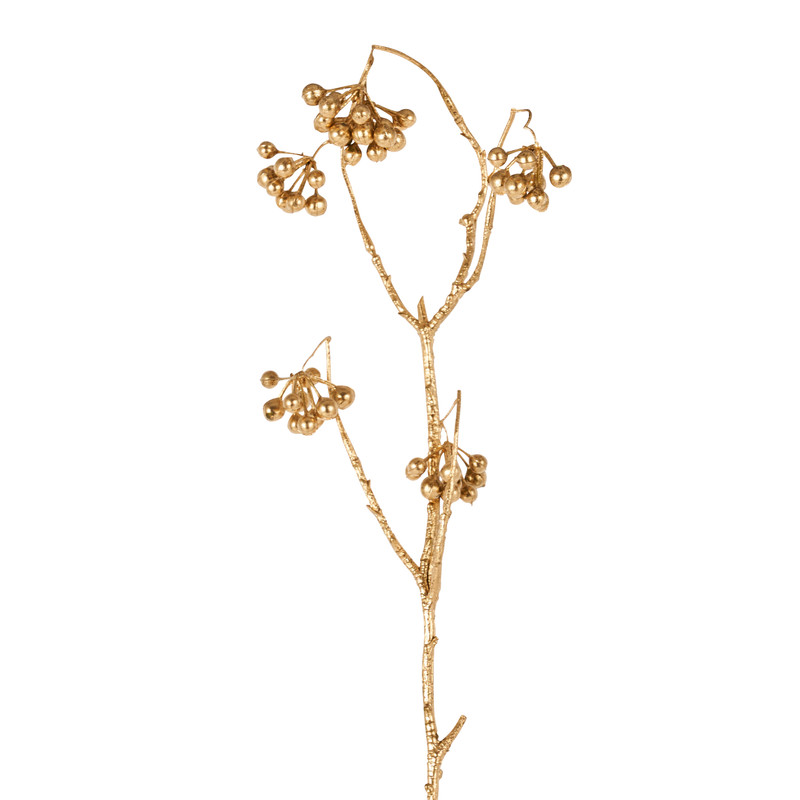 Tak met bessen -  goudkleurig - 62 cm