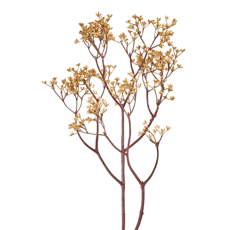 Mini bloemetjes tak - goudkleurig - 50 cm