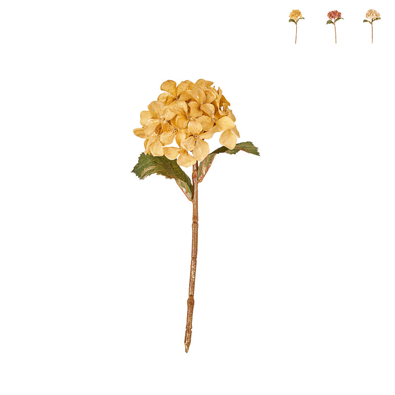 Hortensia met goud - diverse kleuren - 28 cm