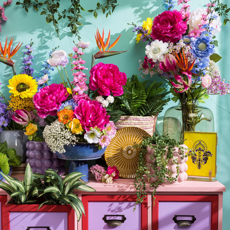 Veldbloem - diverse kleuren - 63 cm