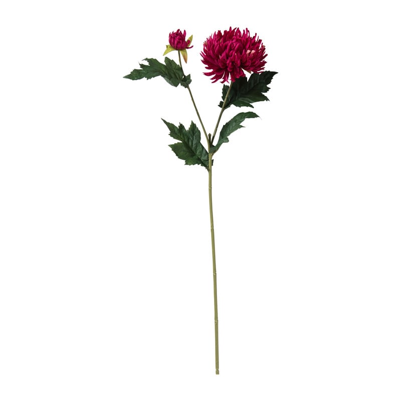 Kunstbloem chrysant spits - fuchsia - 60 cm