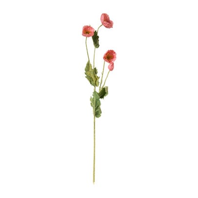 Kunstbloem klaproos - roze - 60 cm