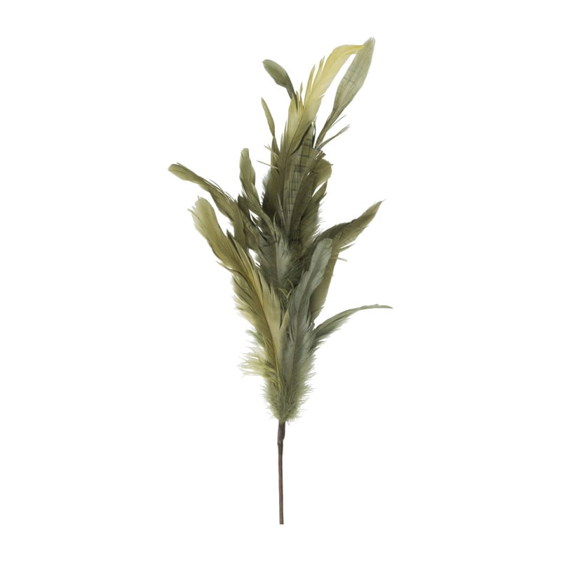 Deco veer - groen - 70 cm