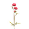 Kunstbloem met 3 chrysanten - fuchsia - 68 cm