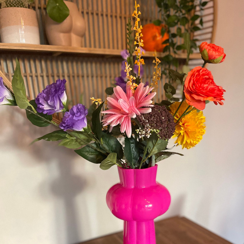 Boeket kunstbloemen - multikleur - 60 cm