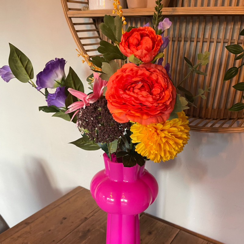 Boeket kunstbloemen - multikleur - 60 cm