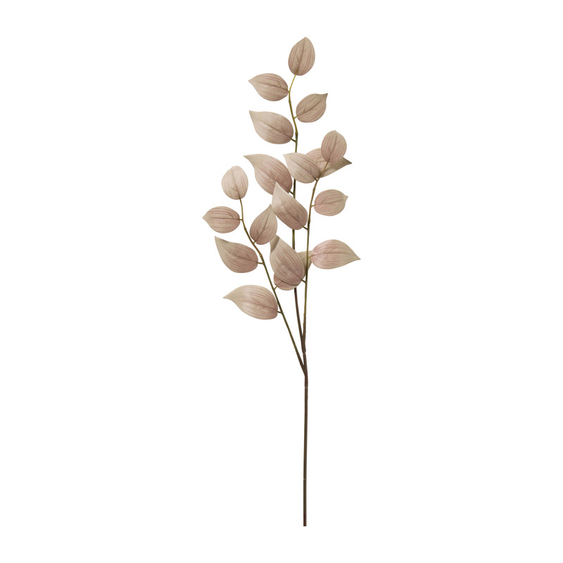 Kunsttak met bladeren - grijs - 84 cm 
