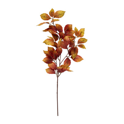 Kunsttak met bladeren - oranje - 69 cm