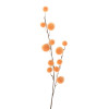 Kunsttak met bolletjes - oranje - 103 cm