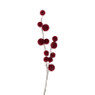 Kunsttak met bolletjes - rood - 103 cm