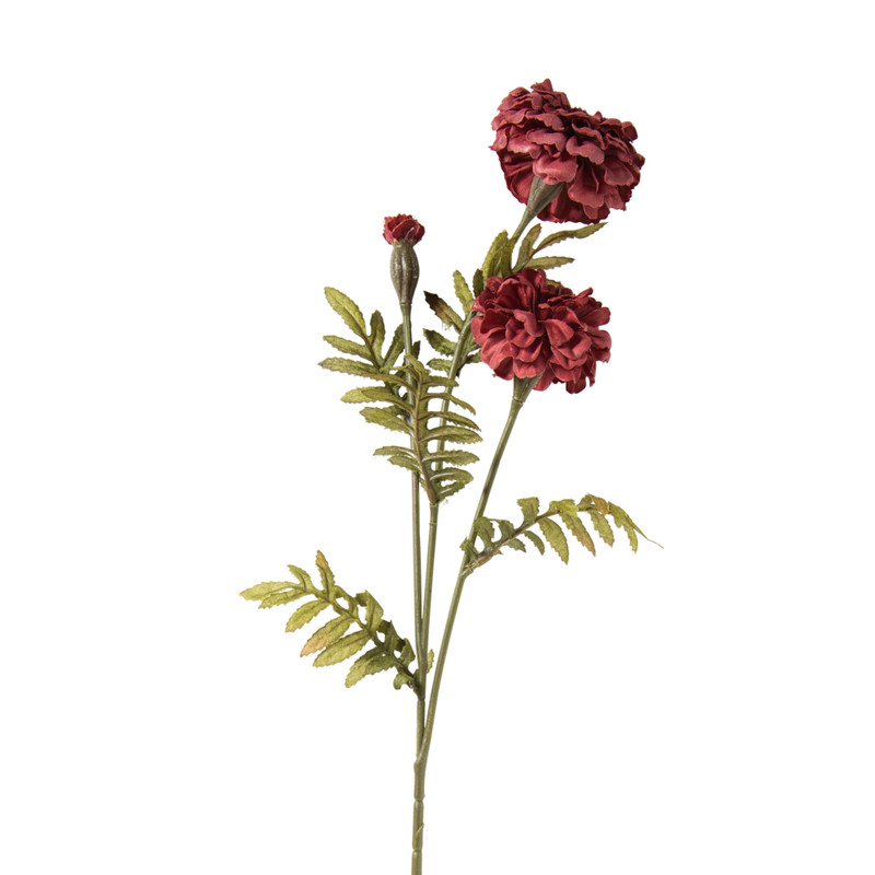 Kunstbloem hortensia - rood - 62 cm