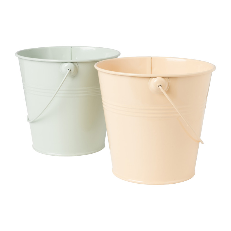 Bloempot met hengsel - groen - ø13x11.9 cm