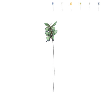 Vlinder op stok - diverse varianten - 12.5 cm