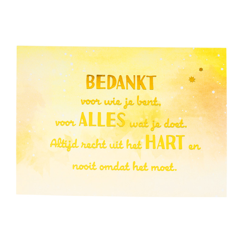 Wenskaarten - goudprint - set van 6