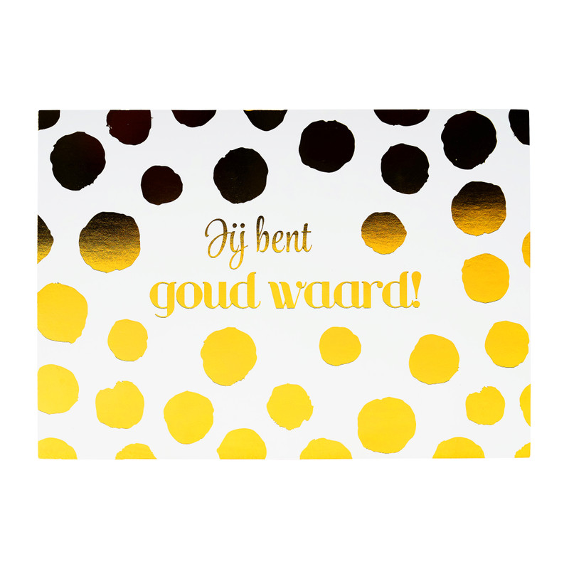 Wenskaarten - goudprint - set van 6