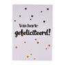 Wenskaarten gefeliciteerd - goudprint - set van 6