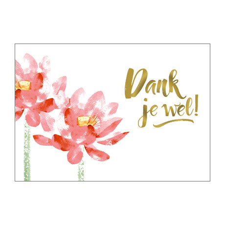 Wenskaarten - goudprint - set van 10