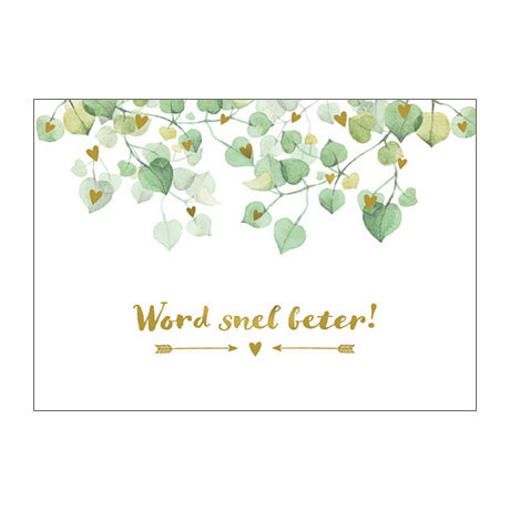 Wenskaarten - goudprint - set van 10