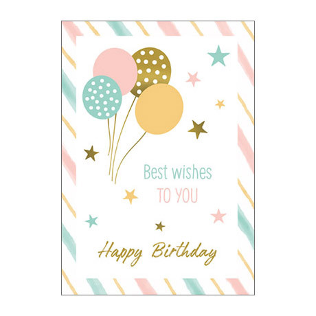 Wenskaarten gefeliciteerd - goudprint - set van 10