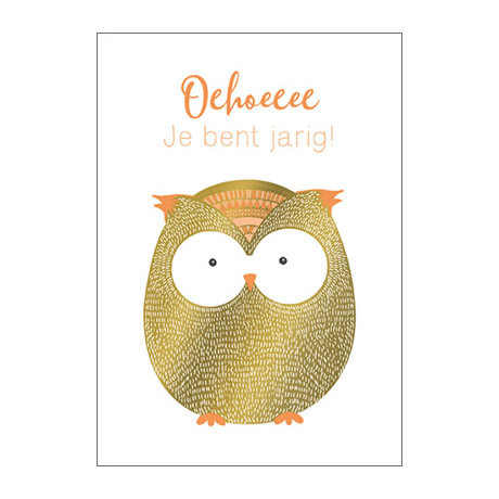 Wenskaarten gefeliciteerd - goudprint - set van 10