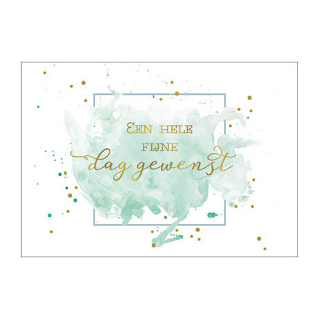 Wenskaarten gefeliciteerd - goudprint - set van 10