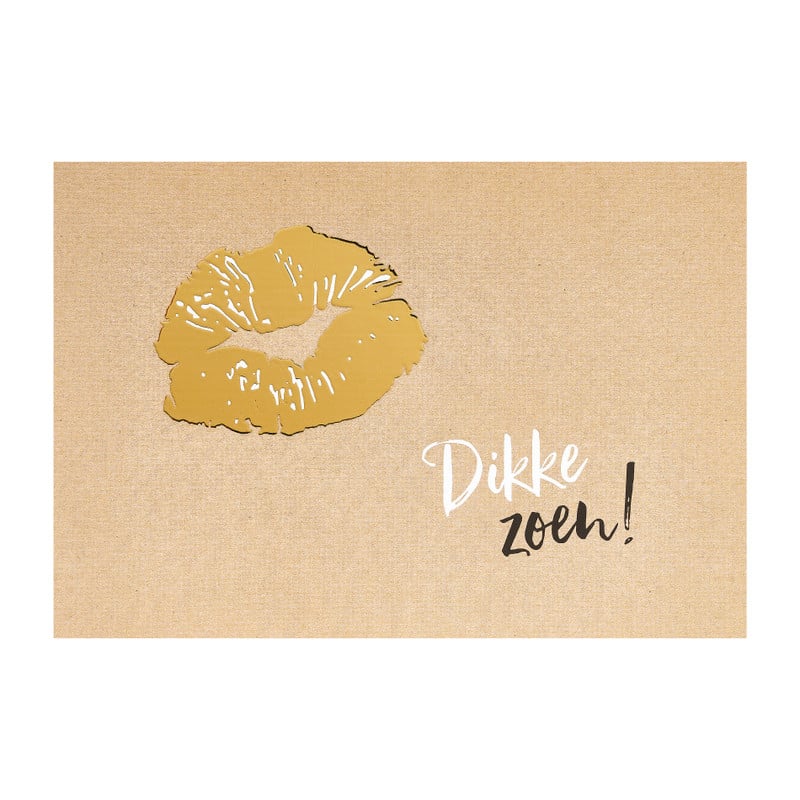 Postkaart - goudprint - 10 stuks - 12x17 cm
