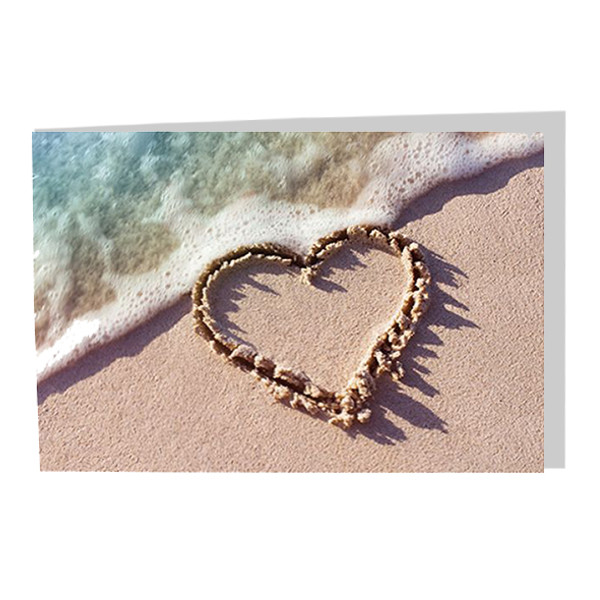 Dubbele wenskaarten vakantie - set van 4