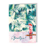 Dubbele wenskaarten tropical - set van 4