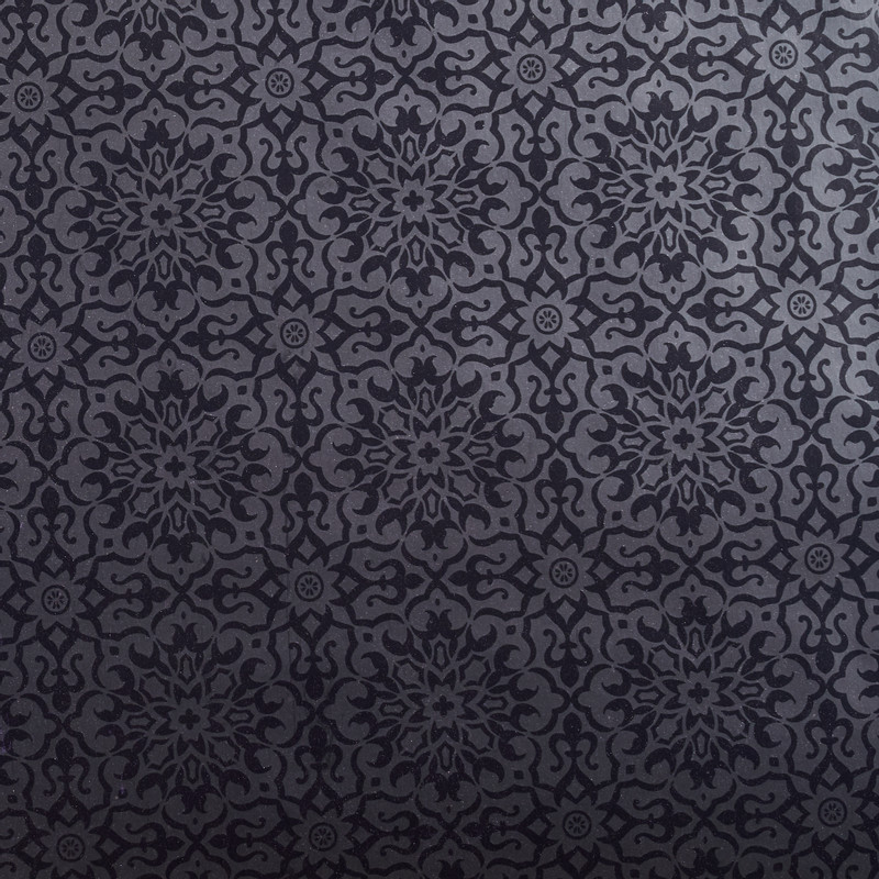 Cadeaupapier barok - zwart - 200x70 cm 