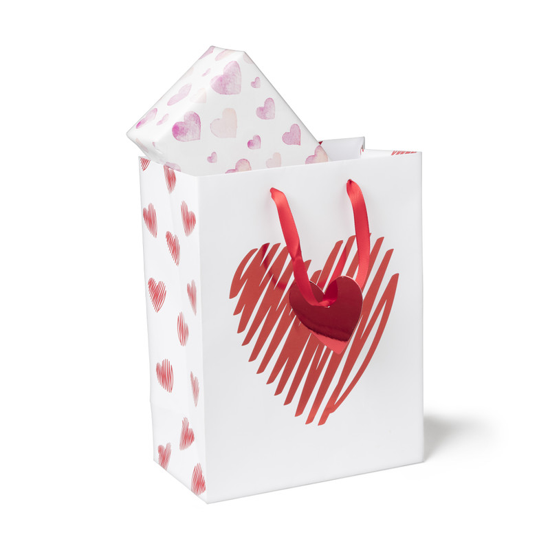 Cadeautasje valentijn - 23x17 cm
