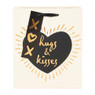 Cadeautasje hugs & kisses - 18x21 cm