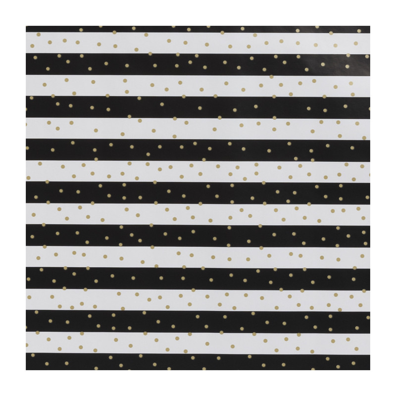 Kadopapier - zwart/goud/wit - diverse varianten - 70 cm