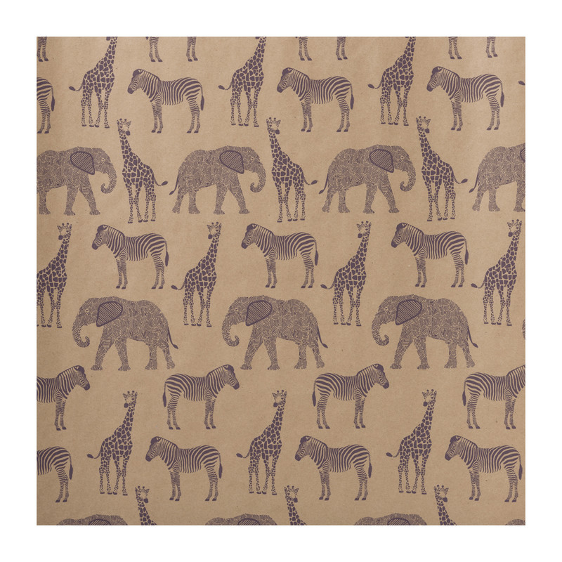 Inpakpapier safari - diverse varianten - 300x70 cm