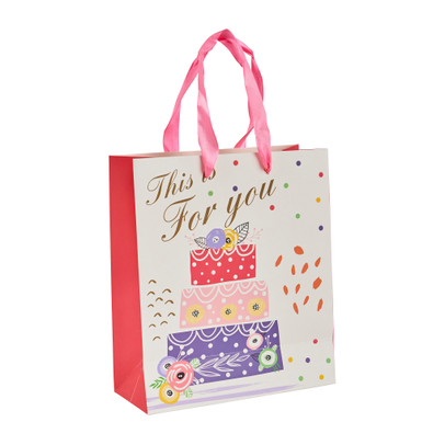 Cadeautasje this is for you - wit - 18x21 cm
